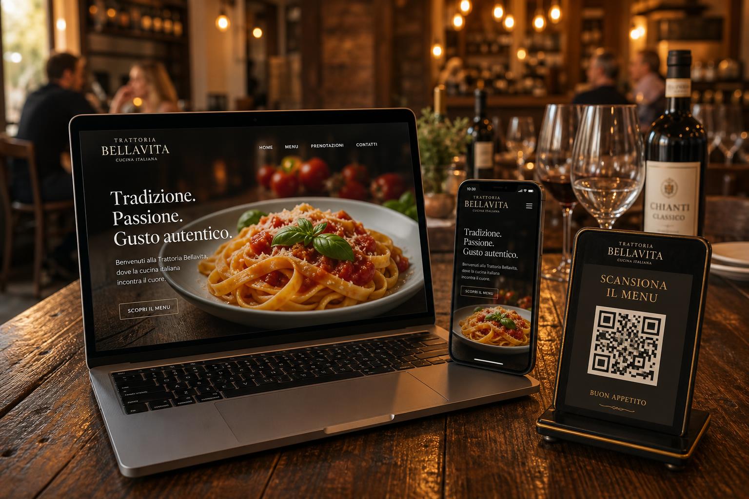 Beispiel Website für ein italienisches Restaurant